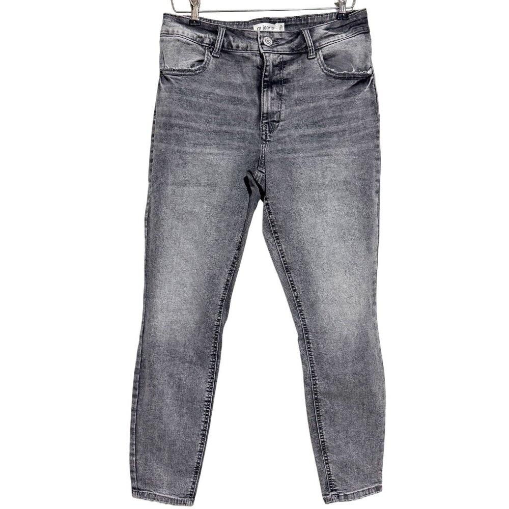 M Jeans Maurices Super Skinny High Rise Curvy Fit Gray Denim Jeans M Short - Picture 1 of 10